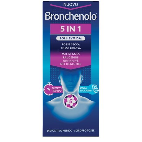 Broncheolo 5 in 1 Sciroppo per la Tosse e Mal di Gola 120 ml