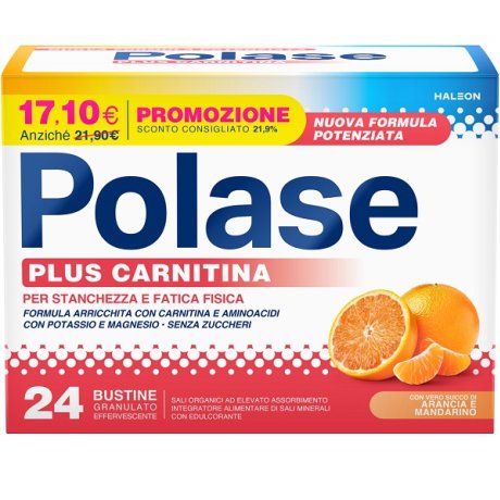 Polase Plus Carnitina Per Stanchezza e Fatica Formula Potenziata 24 Bustine
