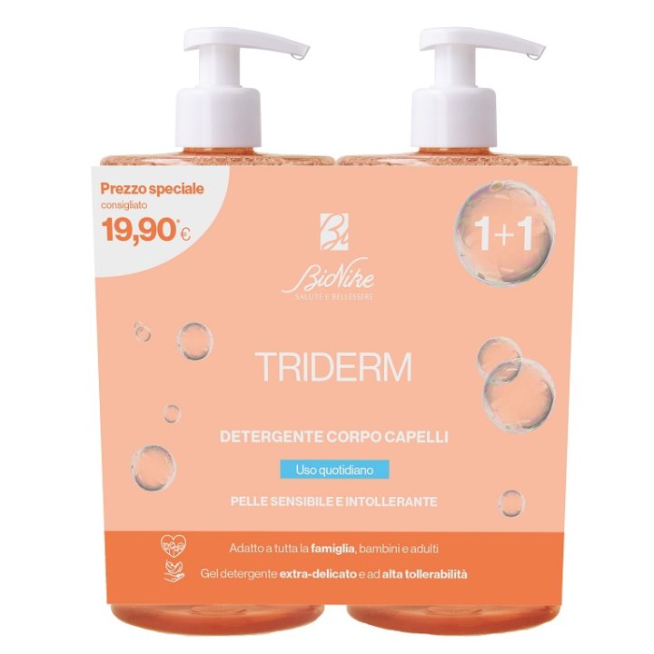 BioNike Triderm Gel Detergente Corpo Extra Delicato Bipacco 2 Flaconi da 750 ml