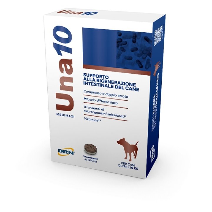Una10 Medimaxi Supporto alla Rigenerazione Intestinale del Cane 10 Compresse