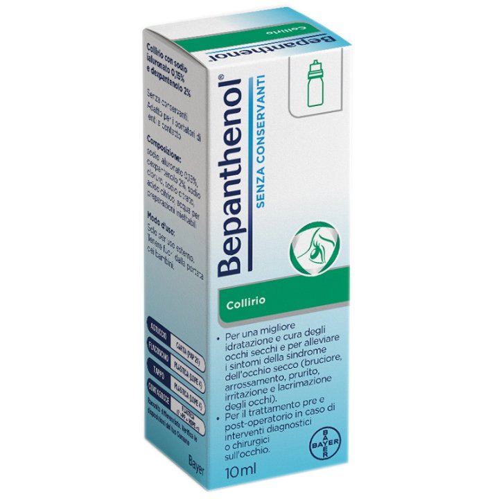 Bepanthenol Collirio Idratante Occhi Secchi e Affaticati 10 ml Bepanthenol Collirio Idratante Occhi Secchi e Affaticati 10 ml