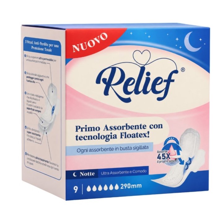 RELIEF ASSORBENTI NOTTE 9PZ