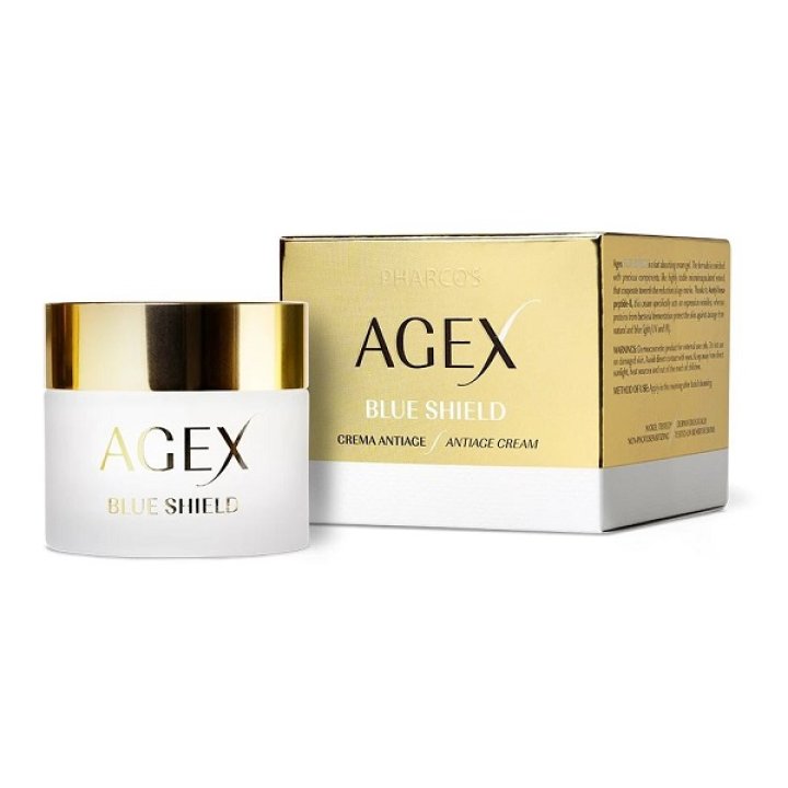 Agex by Pharcos Blue Shield Crema Viso Antirughe con filtro per la luce blu 50 ml