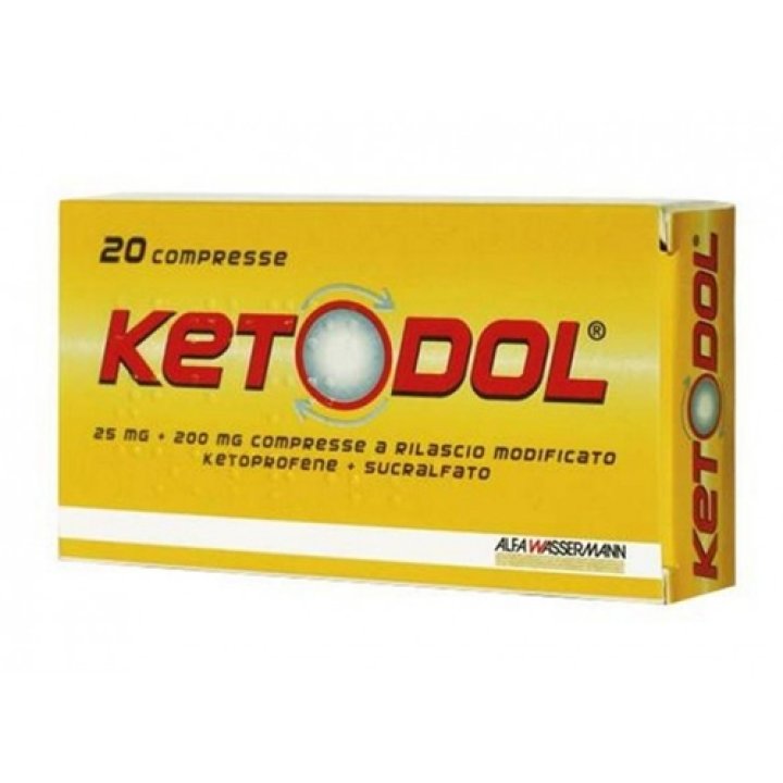 Ketodol*20 cpr 25 mg + 200 mg