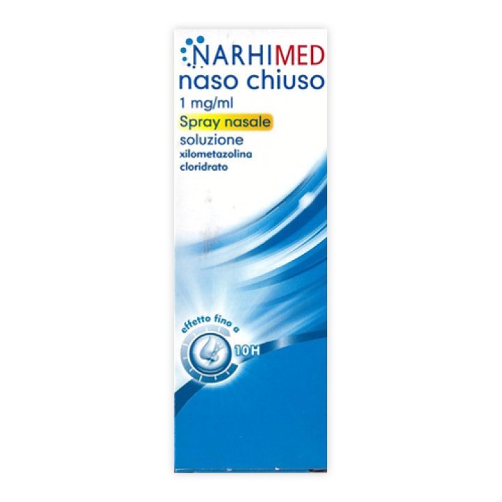 NARHIMED NASO CHIUSO*spray nasale 10 ml 1 mg/ml soluzione con nebulizzazione attivata verticalmente