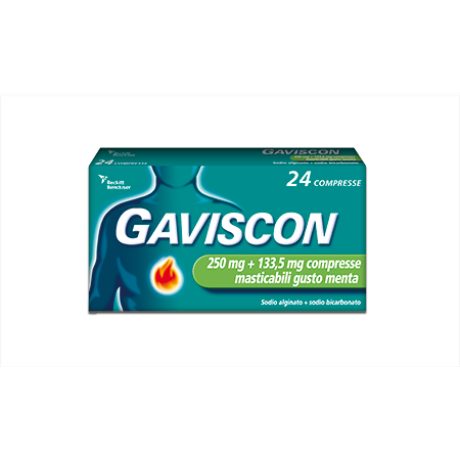 GAVISCON*24 cpr mast 250 mg + 133,5 mg menta