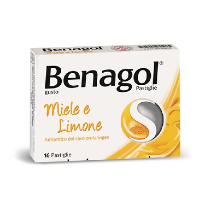 BENAGOL*16 pastiglie miele limone 0,6 mg + 1,2 mg