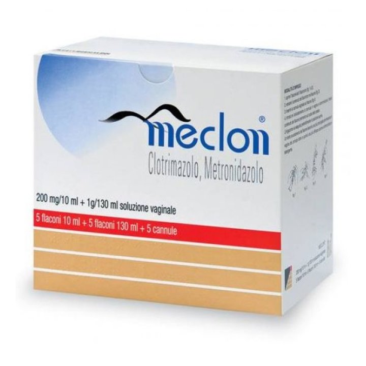 MECLON*soluzione vaginale 5 flaconi 200 mg/10 ml + 1 g/130 ml