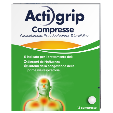 ACTIGRIP*12 cpr 60 mg + 2,5 mg + 500 mg