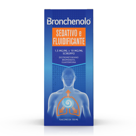 BRONCHENOLO SEDATIVO E FLUIDIFICANTE*sciroppo 150 ml 1,5 mg/ml + 10 mg/ml