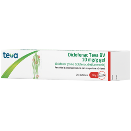 DICLOFENAC TEVA*GEL 60G 10MG/G