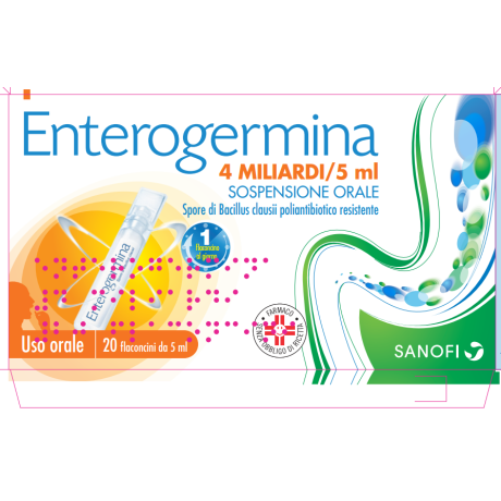 ENTEROGERMINA*orale sosp 20 flaconcini 4 mld 5 ml