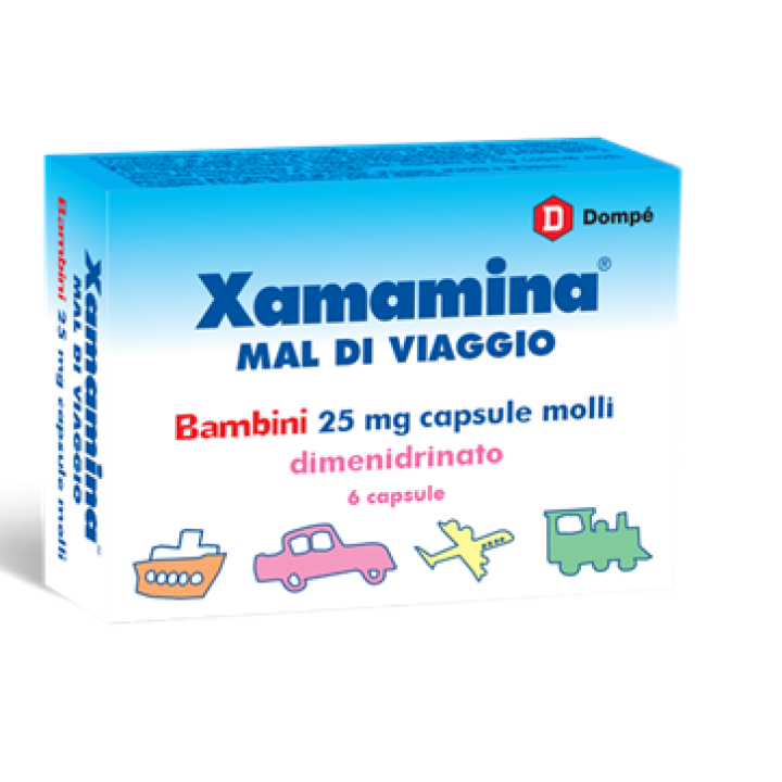 XAMAMINA MAL DI VIAGGIO*BB 6 cps molli 25 mg